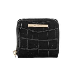Authentic Brahmin Mini Siri Black Veil Black Leather Wallet Purse